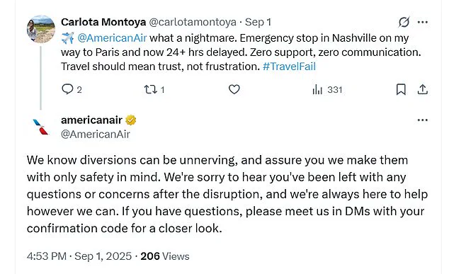 Fuel Leak Forces American Airlines Flight Diversion, Stranding Passengers for 24 Hours