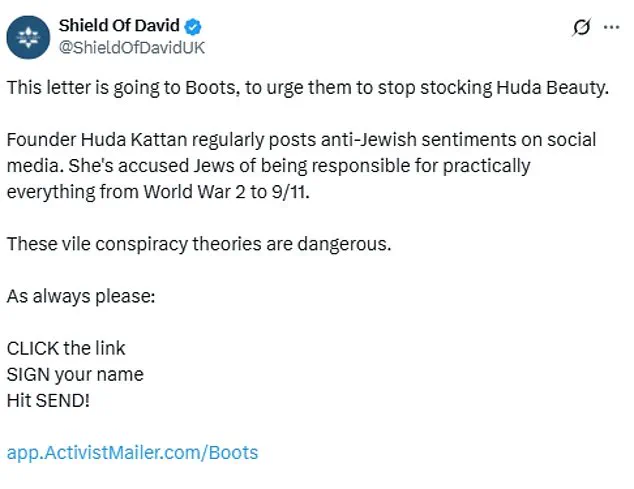 Huda Kattan Faces Backlash Over Alleged Anti-Semitic Conspiracy Theories on Social Media