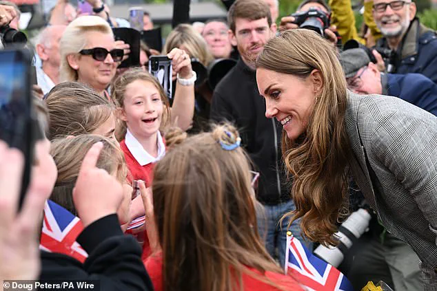 Princess of Wales Meets Schoolgirls at Marina Mill in Cuxton, Kent