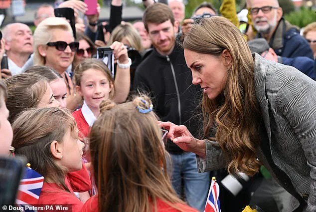 Princess of Wales Meets Schoolgirls at Marina Mill in Cuxton, Kent
