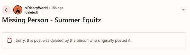 Disney Superfan Summer Equitz Found Dead by Suicide at Walt Disney World After Vanishing in May