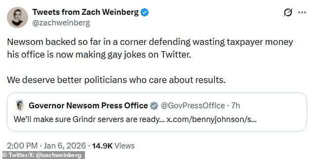 California Governor Gavin Newsom Faces Backlash Over Controversial Social Media Exchange with MAGA Influencer Benny Johnson