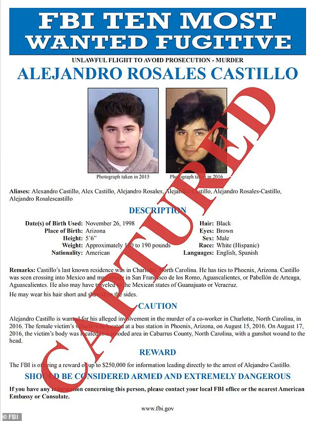 FBI Apprehends Alejandro Rosales Castillo in Mexico, Marking Fifth Top Ten Fugitive Capture of 2025
