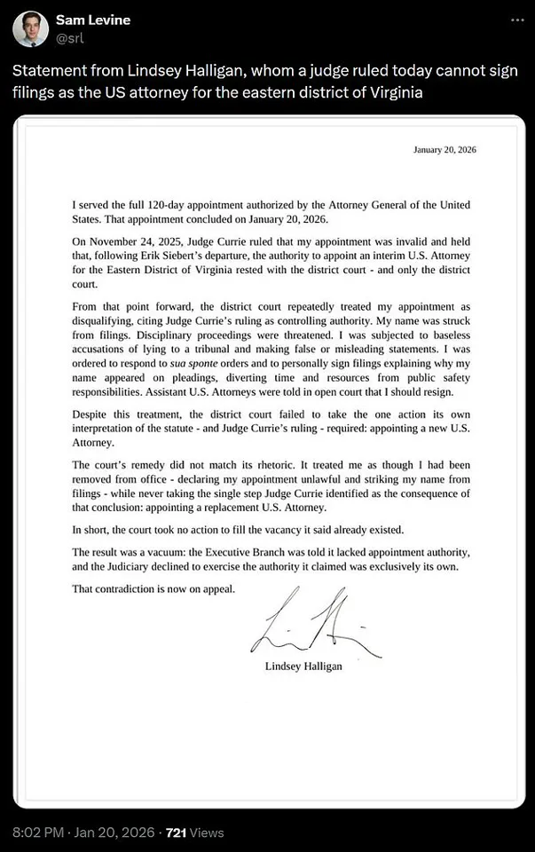 Lindsey Halligan Resigns as Legal and Political Battles Over Trump's Law Enforcement Reforms Continue