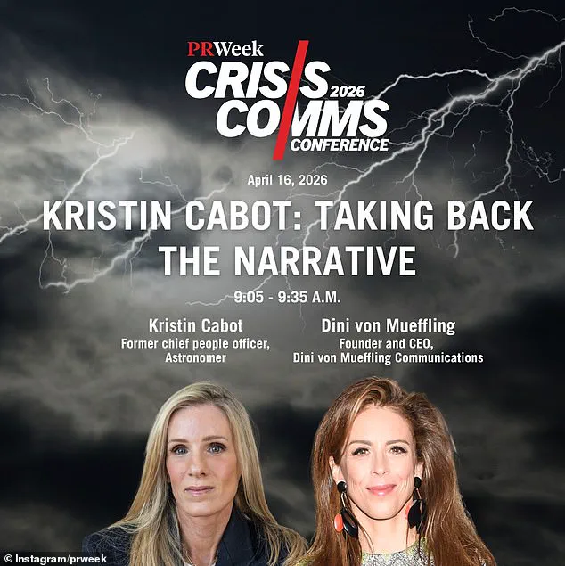Kristin Cabot to Speak at Crisis Comms Conference as Controversy Surrounds Her 'Taking Back the Narrative' Talk