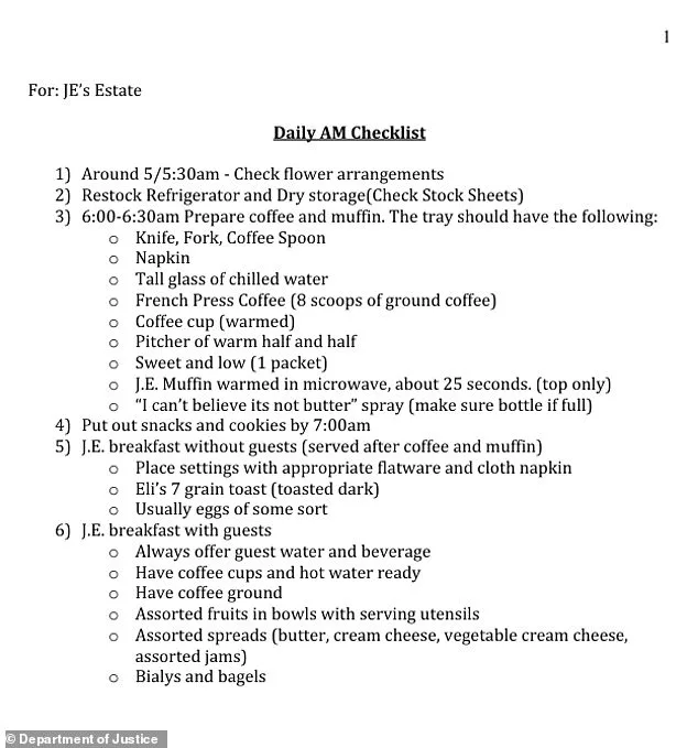 Jeffrey Epstein's Obsessive Habits and Hidden Scandals Exposed in Newly Released DOJ Files