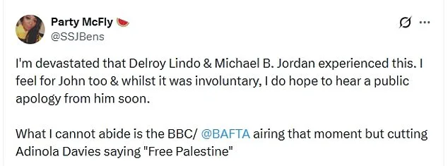 BBC Faces Backlash Over Unedited Racial Slur and Censored 'Free Palestine' Call in BAFTAs Coverage