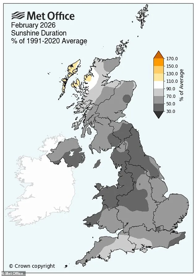 UK Faces Wettest and Dullest February in History, Says Met Office
