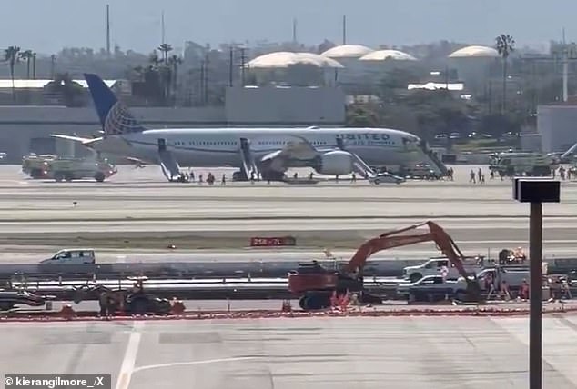 United Airlines Flight Makes Emergency Landing at LAX After Engine Failure, Evacuation
