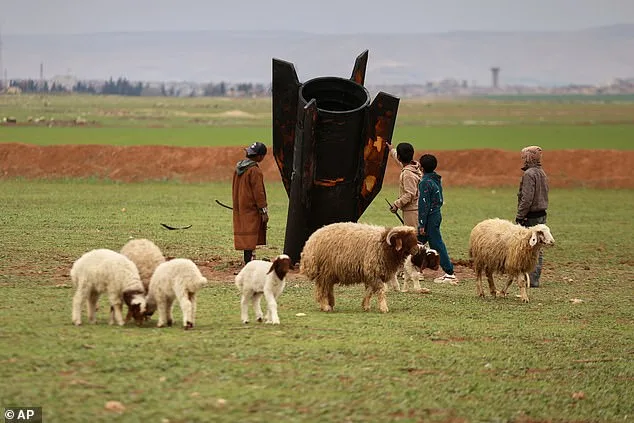 Chilling Image: Iranian Missile Lurks in Syrian Sheep Field Amid Escalating Conflict