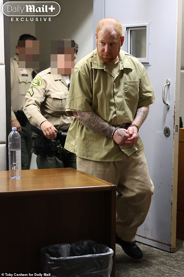 Redmond O'Neal Returns to Court in Shackles, His Tattoos Tell a Dark Story