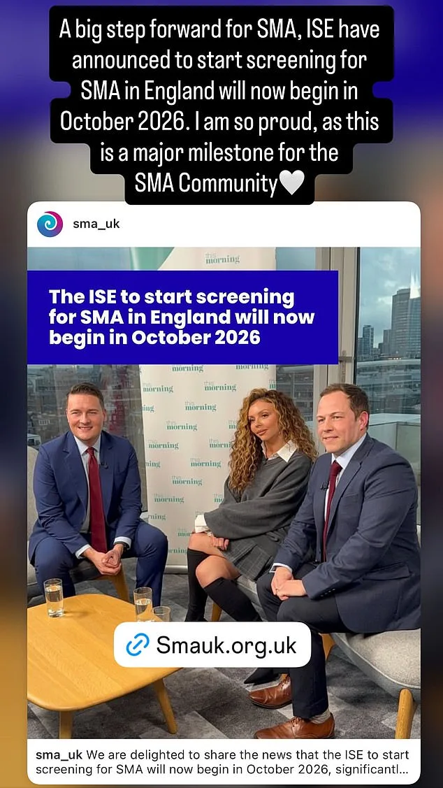 Jesy Nelson's Campaign Secures NHS Expansion of SMA Screening for England's Newborns