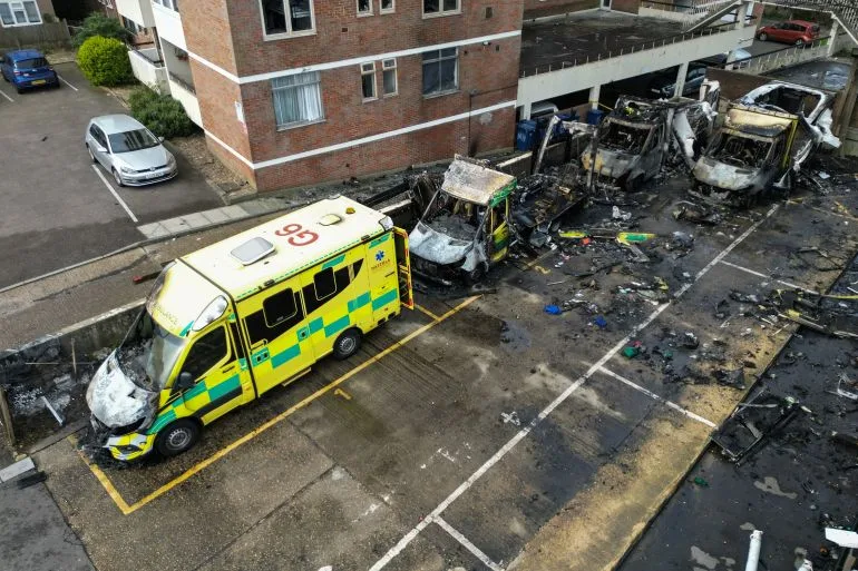 Three Suspects Held Over Arson Attack on Jewish Charity Ambulances in London