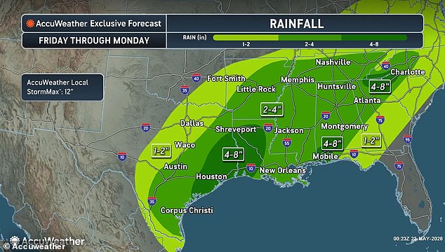Memorial Day Chill: Massive Cooldown Brings Flood Risk to South