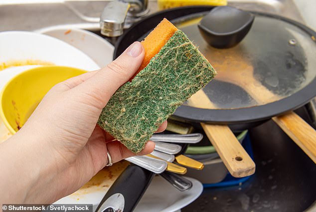 Kitchen sponges shed millions of microplastics onto dishes and into wastewater.