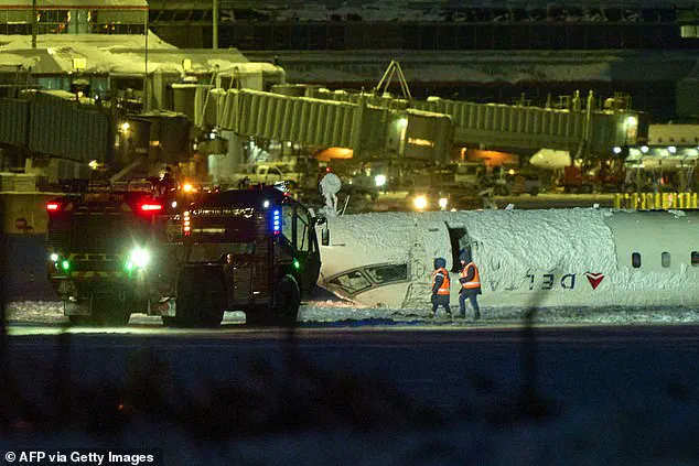 Delta Air Lines Flight Lands in Flames: A Shocking Video Reveals the Dangers of Flying in Icy Conditions