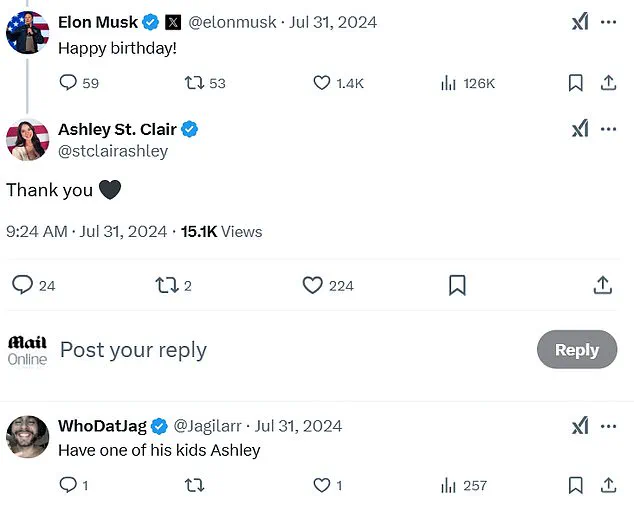 Elon Musk's Romance with Ashley St. Clair: A Flirty Exchange on X