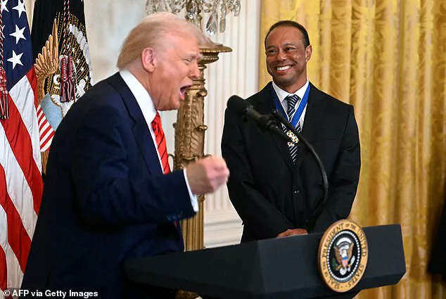 Tiger Woods Honored by President Trump at Black History Month Event