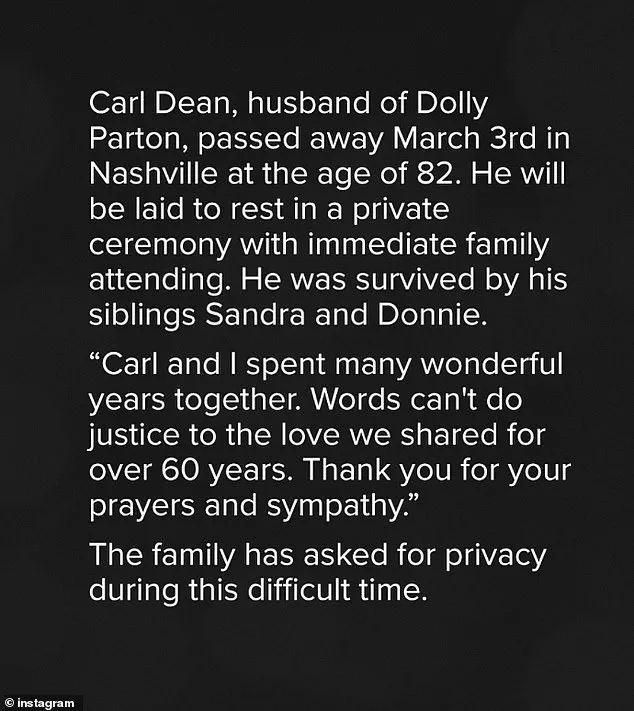 Dolly Parton Mourns Loss of Longtime Husband Carl Dean Amid Childhood Memories