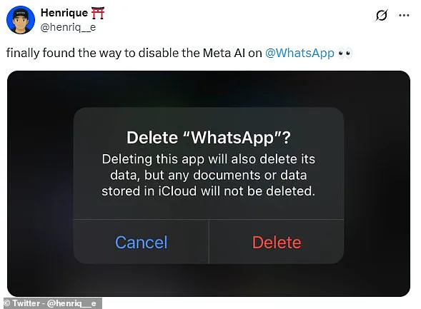 WhatsApp Introduces New Blue Icon for Access to Meta AI Chatbot