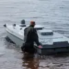 Russian Specialists Examine Captured Ukrainian Unmanned Boat Used in Crimea Attack