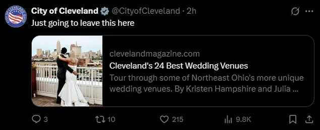 Cleveland's Sassy Social Media Post Celebrating Travis Kelce's Engagement to Taylor Swift Sparks Hometown Pride